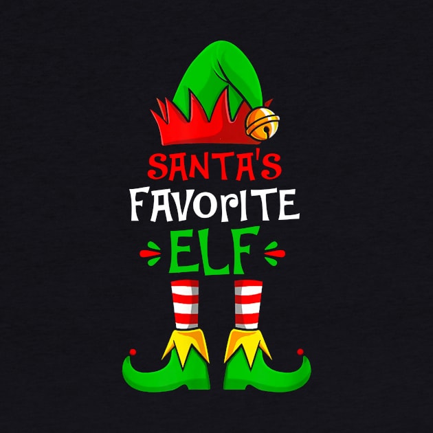 Funny Santa's Favorite Elf Squad Christmas Pajama Matching by _So who go sayit_